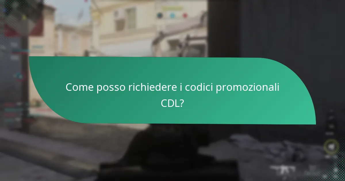 Quali eventi unici sono associati ai codici promozionali CDL?