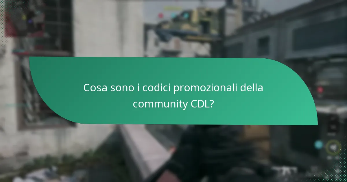 Quali codici promozionali della community CDL sono attualmente disponibili?